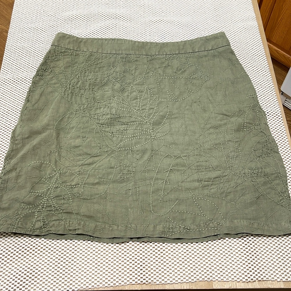 Tommy Bahama Linen Army Green Skirt - Sz 10